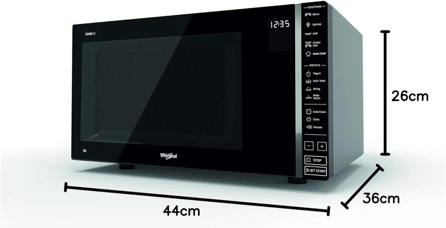 Whirlpool 30 L Microwave Oven with Grill – Silver