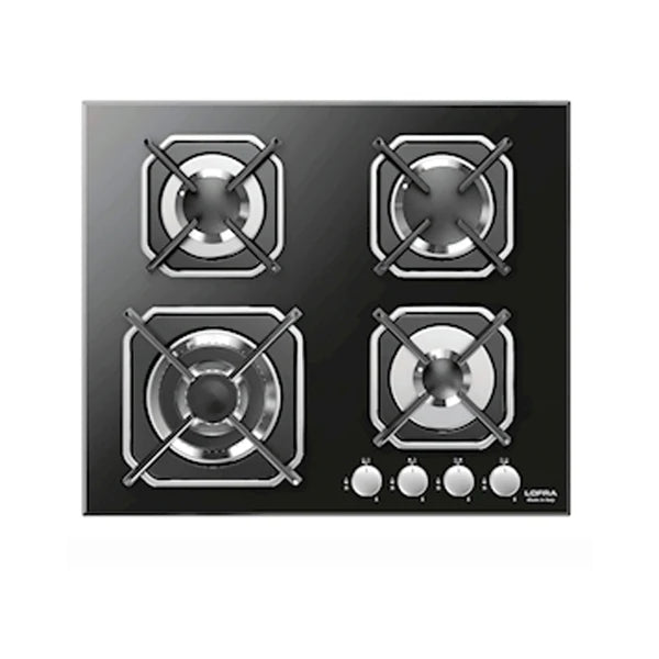Lofra 60 cm Black Glass Gas Hob HGN6GO