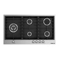 Mondin Gas Hob – 90 cm Flush Black / Stainless Steel TZ905VPGL