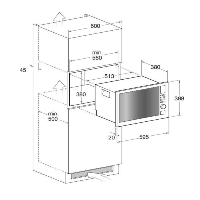 Flora Built-In Microwave