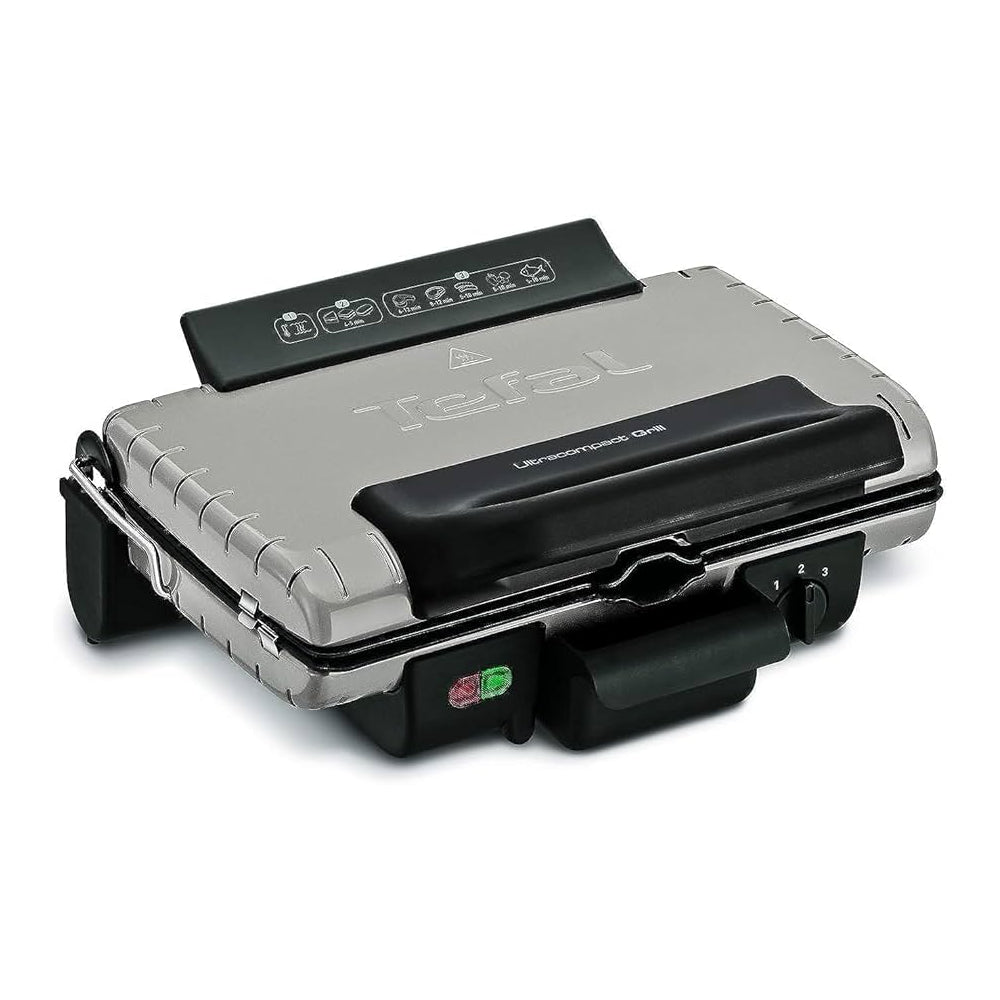 Tefal 1700W Ultra Compact Grill – Silver