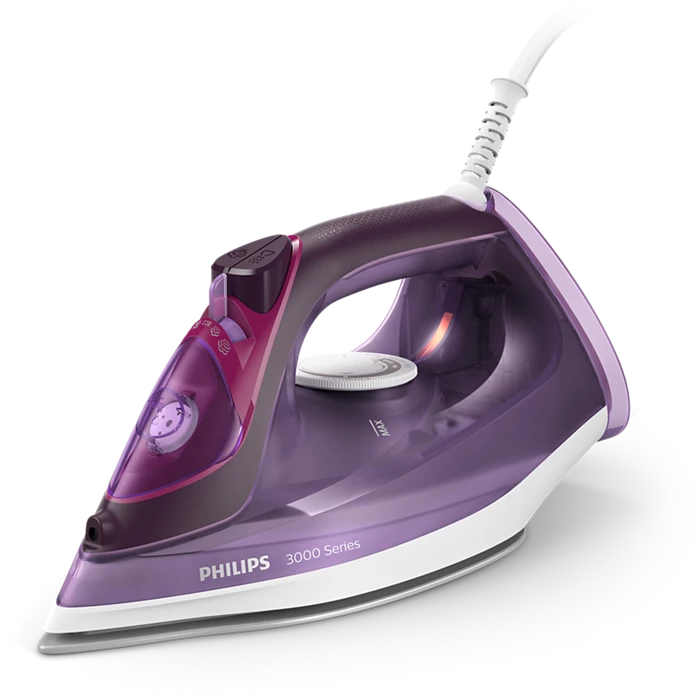 Philips 3000 Series Steam Iron – High-Power Ceramic Soleplate with Heat-Resistant Storage