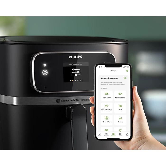 Philips Airfryer Combi | 8.3L with Food Thermometer | HD9880/90
