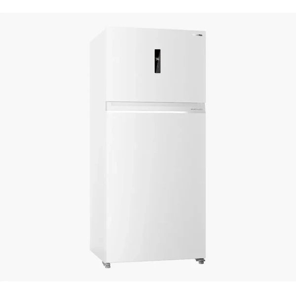 White refrigerator on a white background